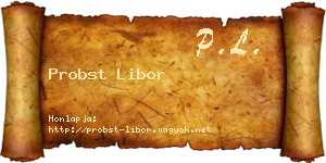 Probst Libor névjegykártya